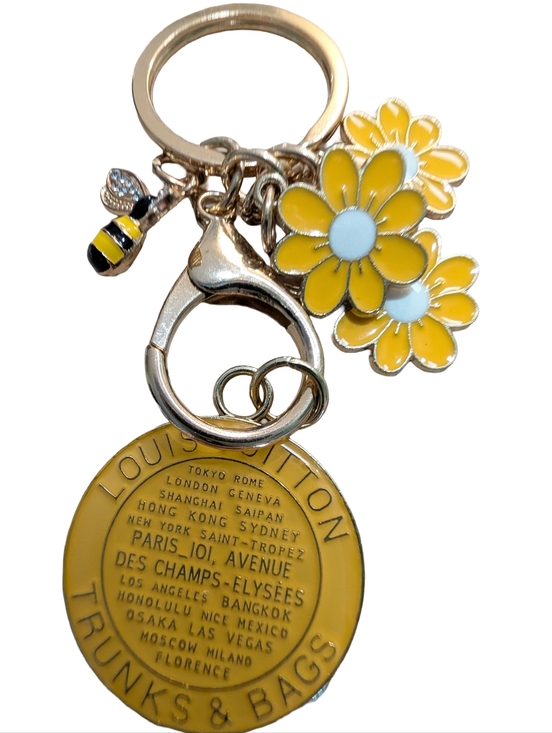 Auth. Louis Vuitton Trunks & Bags Charm 35x41mm, Yellow - Picture 5 of 10